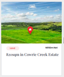 Land for sale Cowrie Creek Estate Lekki Lagos