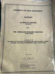 Land for sale Ojo Lagos