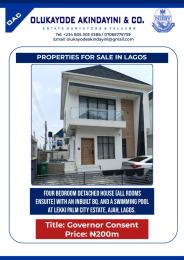 4 bedroom House for sale Lekki Palm City Estate Ado Road Ajah Lagos