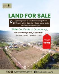 Land for sale Osoroko Village Along Ibeju Lekki Expressway Ibeju-Lekki Lagos