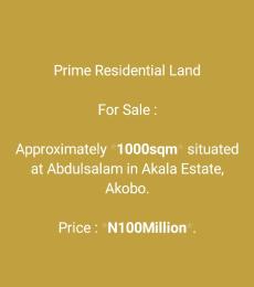 Land for sale Abdusalam Akala Way Akobo Ibadan Akobo Ibadan Oyo