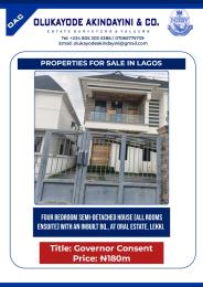 4 bedroom House for sale Oral Extension Oral Estate Lekki Lagos