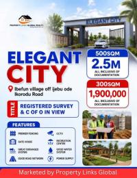 Land for sale Elegant City Ibefun | Ogun State Closed To * Lagos State Food & Logistics Hub * Petrolex * Ibefun Health Centre * Ansar Ud Deen Primary School * Ct Manufacturing Company * Rccg Resurrection Power Assembly * Mabata Hotel Ijebu Ode Ijebu Ode Ogun