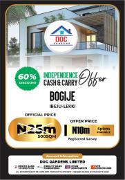 Land for sale Doc Gardens Bogije,inside Twins Garden Estate,igbojia Ibeju-Lekki Lagos