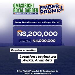 Land for sale Omasirichi Royal Garden, Awka South Anambra