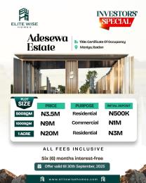 Land for sale Moniya Iseyin Road Moniya Ibadan Oyo