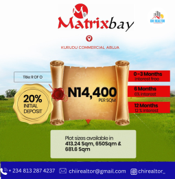 Land for sale Kurudu Commercial/ Matrix Bay/ Abuja Municipal Area Council, Fct. Kurudu Abuja