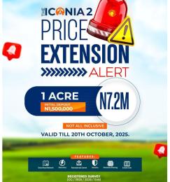 Land for sale Atan Ota/ The Iconia 2/ Bells University Ado Odo/Ota Ogun