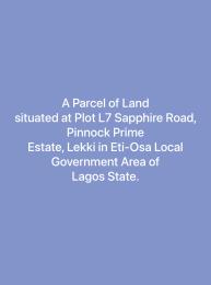 Land for sale Pinnock Prime Osapa london Lekki Lagos