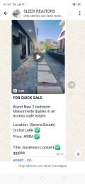 2 bedroom House for sale In An Access Code Estate Orchid Lekki Lagos