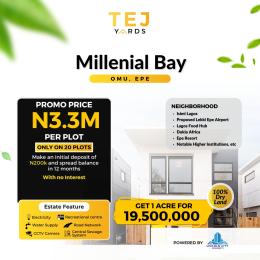 Land for sale Millenial Bay, Estate Omu, Epe Lagos Epe Lagos