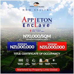 Land for sale Appleton Enclave Estate With Free Documentation Ibeju-Lekki Lagos