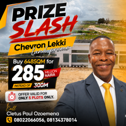 Land for sale Located Few Buildings From Ebeano Supermarket In Chevron Chevron Lekki Lagos