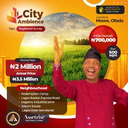 Land for sale Mowe Obafemi Owode Ogun