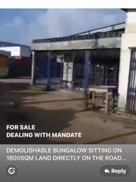 Land for sale Directly On The Road Adeniyi Jones Ikeja Lagos