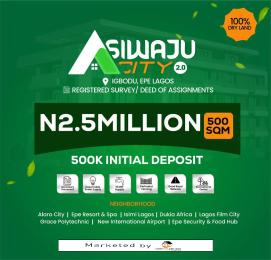 Land for sale Asiwaju City 2.0 Close To Grace Polytechnic And Lagos Food Logisti5 Epe Road Epe Lagos