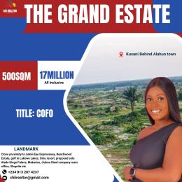 Land for sale Kusanu Behind Alahun Town/ The Grand Estate/lose Proximity To Lekki Epe Expressway Ibeju-Lekki Lagos
