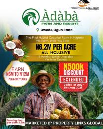 Land for sale Adaba Farm & Resort In Ogun Makin Obafemi Owode Now Selling Promo Prices Ogun makin Obafemi Owode Ogun