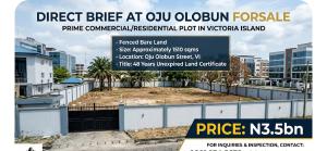 Land for sale Oju Olibun Street Victoria Island Victoria Island Lagos