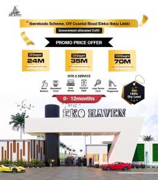 Land for sale Along Lagos Calabar Coastal Road/eko Haven Estate/eleko, Eleko Ibeju-Lekki Lagos