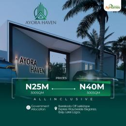 Land for sale Ayora Haven Is Behind Eleganza Close To International Airport And Atlantic University Iberekodo Ibeju-Lekki Lagos