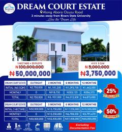 Land for sale Along Abara Ozuzu Road, Port Harcourt Rivers
