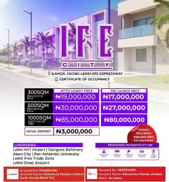Land for sale Ilamija/ Ife City/ Facing Lekki Epe Express Way Ibeju-Lekki Lagos