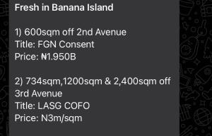 Land for sale Banana Island Ikoyi Lagos