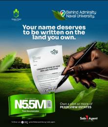 Land for sale Behind Admiralty Naval University Asaba Delta