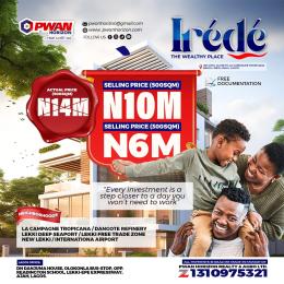 Land for sale La Campagne Tropicana,dangote Refinery ,lekki Deep Seaport Ibeju-Lekki Lagos