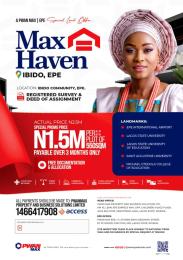 Land for sale Ibido Epe Road Epe Lagos