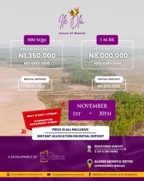 Land for sale Moniya Street | Deplatinium |obafemi Awolowo Train Station Ibadan Oyo