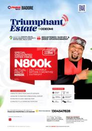 Land for sale 40 Mins To Dangote Refinery • 50 Mins To Proposed International Airport • 35 Mins To Lekki Deep Sea Port • 25 Mins To La Campagne Tropicana Resort Ibeju-Lekki Lagos