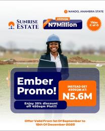 Land for sale Sunrise Estate Nando Anambra State Anambra East Anambra