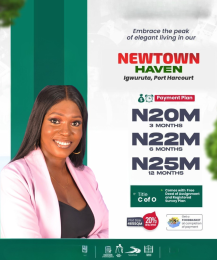 Land for sale Igwuruta/ Newtown Haven Estate/ Opposite Salvation Ministry Headquarter Port Harcourt Rivers