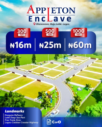 Land for sale Olomowewe/ Appleton Enclave/ Lagos Calabar Coastal Highway Free Trade Zone Ibeju-Lekki Lagos