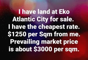 Land for sale Eko Atlantic City Victoria Island Lagos