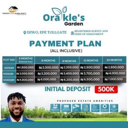 Land for sale Orakle's Garden Estate Close To Vanguard Academy And Christ The King College With Nigeria Breweries Epe Road Epe Lagos