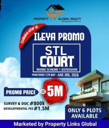 Land for sale Stl Court Mowe Ofada Close To Mowe Market And Rccg Camp With Deeper Life Hq Obafemi Owode Ogun