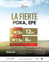 Land for sale La Fierte, Poka Epe. After Itura City Estate. Epe Road Epe Lagos