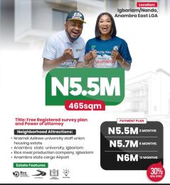 Land for sale Igbariam Rosewood Supreme Estate/nnamdi Azikiwe University Staff Union Housing Estate Anambra Anambra