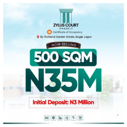 Land for sale Adjacent Beechwood Estate/ Zylus Court Ii/ Off Lekki Epe Expressway Bogije Sangotedo Lagos