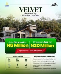 Land for sale Velvet Garden City Estate Located At Ketu Epe Epe Lagos