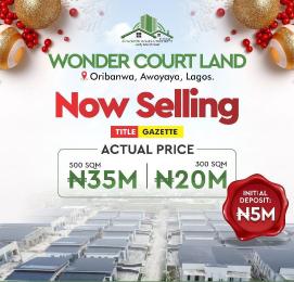 Land for sale Oribanwa Awoyaya Ajah Lagos