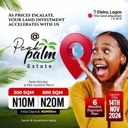 Land for sale Peak Palm Estate Eleko Ibeju-Lekki Lagos
