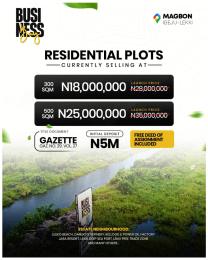 Land for sale Magbon Eco Luxury Estate/ It Is Directly Facing The *lagos Calabar Coastal Road. Free Trade Zone Ibeju-Lekki Lagos