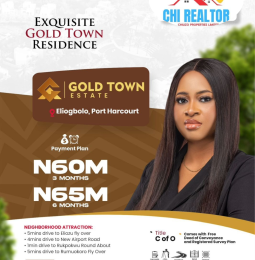 Land for sale Eliogbolo/ Gold Town Estate/ 3mins Drive To Eliozu Fly Over Port Harcourt Rivers