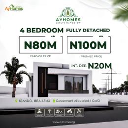 4 bedroom House for sale Ayhomes Luxury Bungalow.igando. Ibeju Lekki Eleko Junction Ibeju-Lekki Lagos