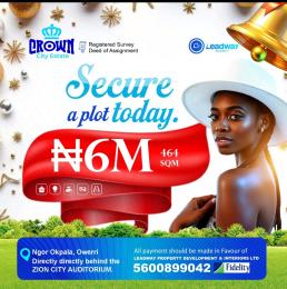 Land for sale Directly Behind Zion City Auditorium Owerri Imo