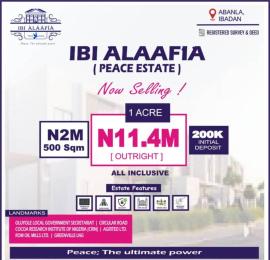 Land for sale Landmarks:* ??oluyole Local Government Secretariat ??cocoa Research Institute Of Nigeria (crin) ??circular Road ??rom Oil Mills Ltd. ??agrited Ltd. ??greenville Lng Oluyole Estate Ibadan Oyo